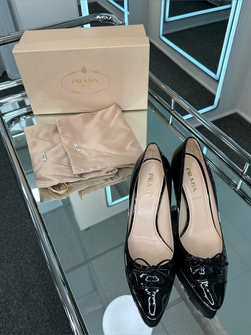 Prada Patent Pump